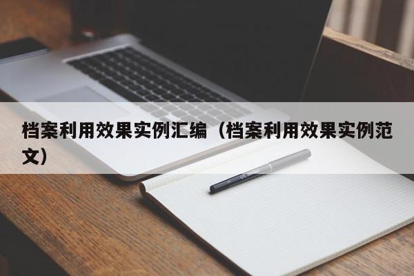 档案利用效果实例汇编（档案利用效果实例范文）